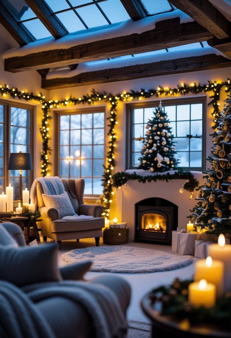 Cozy Christmas Cottage & Snowman in Winter Wonderland - Idea Dash