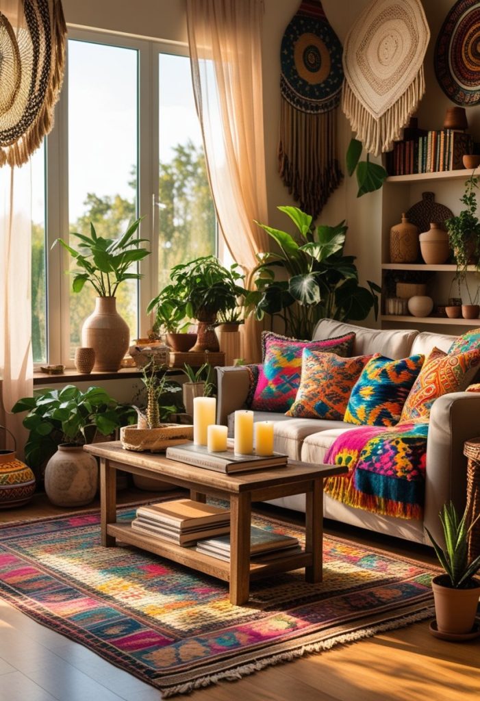 10 Boho Curtain Ideas for a Cozy, Sunlit Living Room - Idea Dash