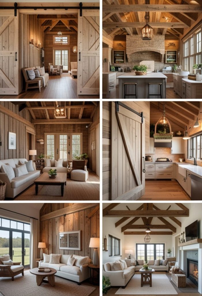 Cozy Farmhouse Interiors with Rustic Wood & Barn Doors - Idea Dash