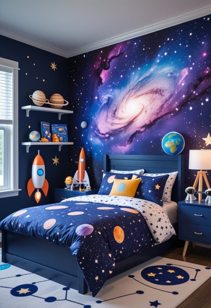 Space Bedroom Ideas for Kids with Stars & Astronauts - Idea Dash