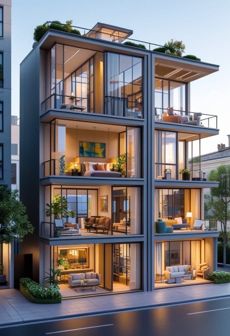 Snapshot of High End Multi Level Luxury Apartment Building Designs