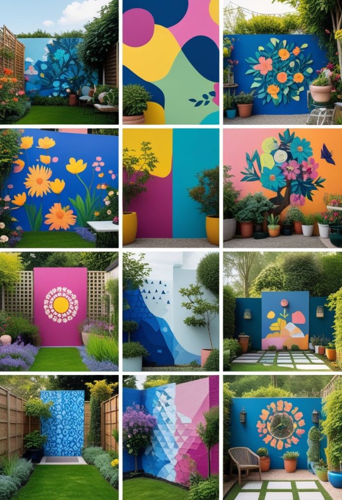 Vibrant Garden Wall Painting Ideas with Bold Murals - Idea Dash