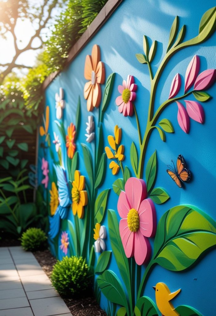 Vibrant Garden Wall Painting Ideas with Bold Murals - Idea Dash