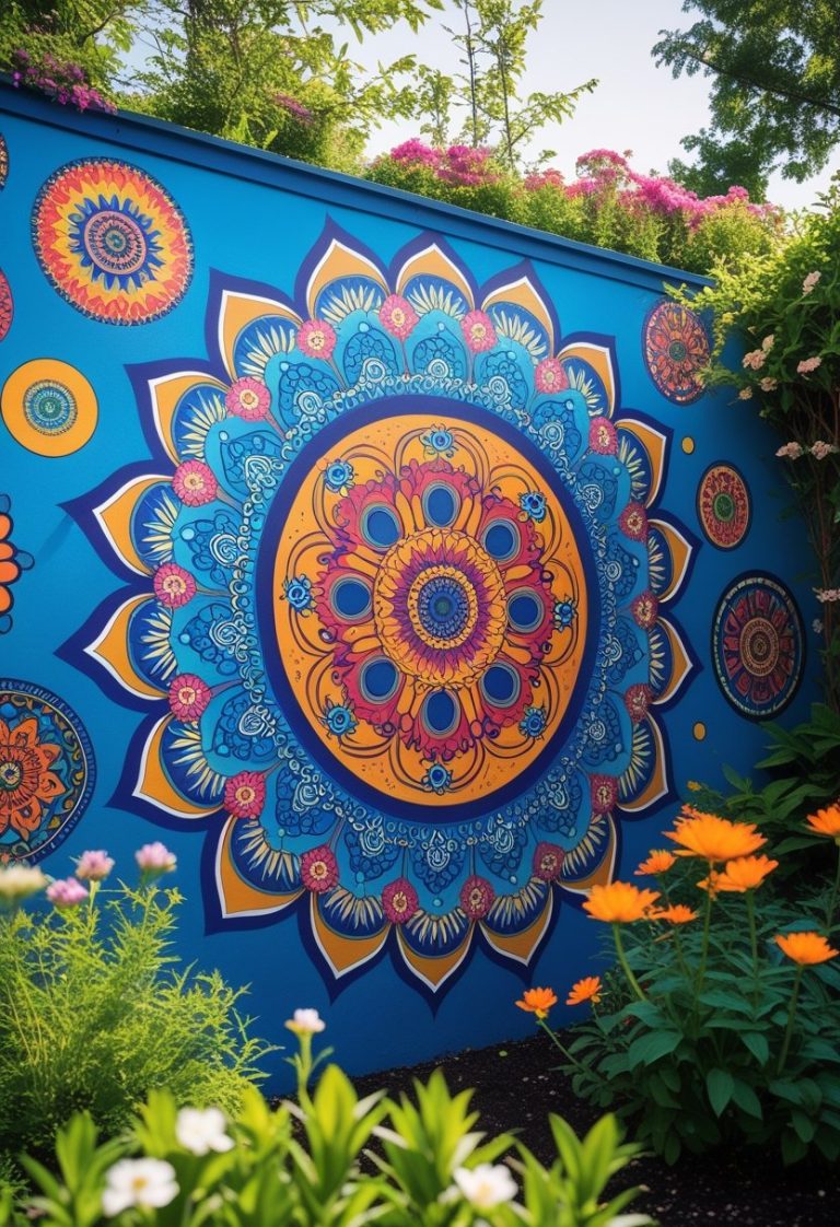 Vibrant Garden Wall Painting Ideas with Bold Murals - Idea Dash