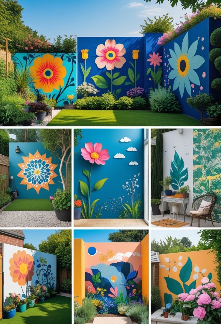 Vibrant Garden Wall Painting Ideas with Bold Murals - Idea Dash
